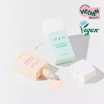 IPKN Clear Vegan Brighton Cica, Персиковая база 35мл, Корейская косметика, КПОП Tone-up peach base