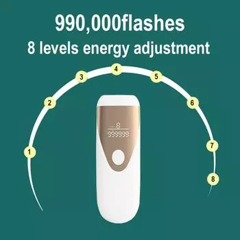 IPL Инструмент для удаления волос Инструмент для бритья Эпилятор для удаления волос 990 000 вспышек Постоянный безболезненный AU Plug белый