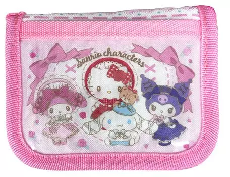 iPlanning Sanrio Characters Pink Mix W120 x H95 x Wallet, Pink, Size D15mm, K-5206D