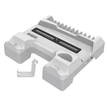 IPLAY Accessories Silent Cooling Stand with Headset Holder,Charging Stand for PS5 Disc/Digital Editions Dual Controllers Charger белый