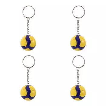 [iplusmile] 4 шт. Волейбольный брелок Волейбольные украшения Волейбольный турнир Брелок Волейбольные принадлежности Спортивный брелок ПВХ цинковый сплав