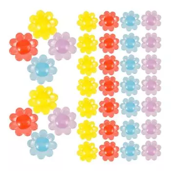 iplusmile 50pcs Bicycle Spoke Plastic Flower Shape Bicycle Wheel Spoke Clip Bicycle Decoration Beads,