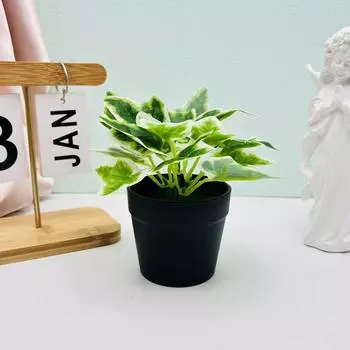 Ipomoea Batatas Small Faux Greenery Potted Plant For Indoor And Outdoor Spaces White