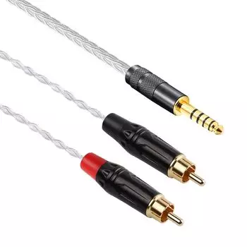 IPOVOQ RCA Conversion Balanced RCA Cable Audio Cable 2RCA Male Conversion Cable Compatible with Headphone Amplifier RCA Balanced Cable RCA Conversion