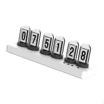 IPS Nixie Tube Clock Creative Electronic с Wi-Fi Sync, питанием от USB, настольным орнаментом Glow белый