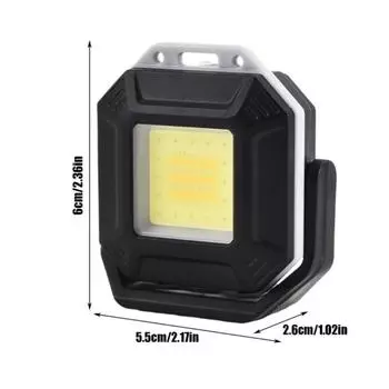 IPX4 Waterproof LED Headlight Multi-functional Rechargeable Torch Emergency Light Workshop Black square