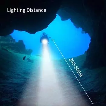 IPX4 водонепроницаемый профессиональный Dier Ligt мощный 100LM светодиодный Scuba Divig Flahlight светодиодный подводный фонарь 100M Lemp Laerna