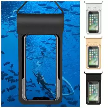 IPX8 Водонепроницаемый Водонепроницаемый Чехол Для Мобильного Телефона Прозрачный Подводный Сухой Мешок Лодка синий