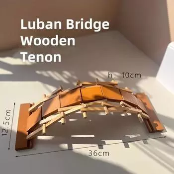 IQ Luban Деревянный мост Красочные деревянные головоломки Игрушки DIY Beilie мост Игрушки для детей Luban Bridge