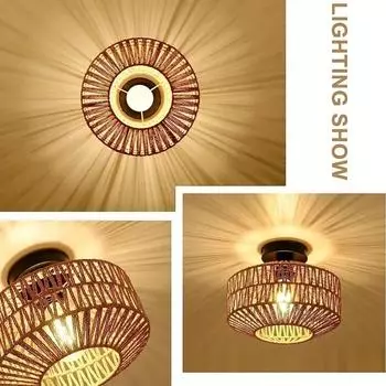 IRALAN Ceiling Chandelier Modern LED Lustre Ceiling lamp Handmade Hanging Lamp Living Bedroom Home Decor Pendant Light Fixture No light bulb коричневый