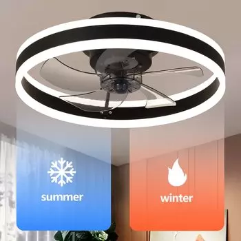 IRALAN ceiling fan (with lighting) modern LED three-tone lighting ceiling fan (with remote control) for room bedroom study белый