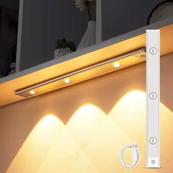 IRALAN LED Ultra Thin Lights Motion Sensor night light Wireless Under Cabinet Lights For Kitchen Closet Cabinet Lighting NO remote control