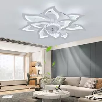 IRALAN Modern chandelier fan LED ceiling fan lighting for room bedroom Living room lights smart silent ceiling fan with light белый
