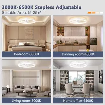 IRALAN Modern LED Ceiling Fan with Light 6 Speed Adjustable chandelier fan Nordic Style Fan Lamp for Living Room Bedroom Light белый