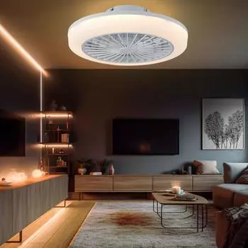 IRALAN modern smart Fan lighting with remote control sealing fan led lighting ceiling fan for kitchen bedroom chandelier fan белый
