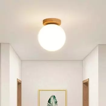 IRALAN Nordic Glass Ceiling Light Single LED Потолочный светильник для прихожей, коридора, балкона, гостиной, спальни, прохода, светильники No light bulb