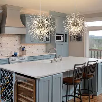 IRALAN Современная светодиодная люстра с одуванчиком, подвесной светильник для гостиной, столовой, украшения дома, художественные хрустальные лампы