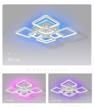 IRALAN Современные светодиодные потолочные светильники Акриловые квадратные Интеллектуальные Цветовые Температуры Регулируемая Романтика Бытовая Техника Декор Комнаты