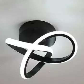 IRALAN Современные светодиодные потолочные светильники для прохода, домашнее освещение, светодиодные накладные светильники для спальни, гостиной, коридора, балкона 3 Tinted Light чёрный