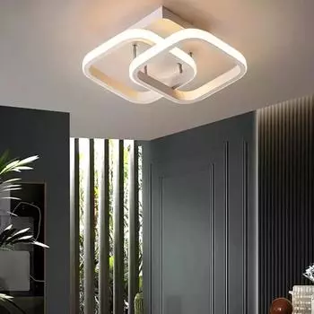 IRALAN Современный светодиодный потолочный светильник с регулируемой яркостью, крепление на поверхность, проходной светильник для спальни, прихожей, гостиной, балкона, потолочный светильник для прохода 3 color dimming чёрный