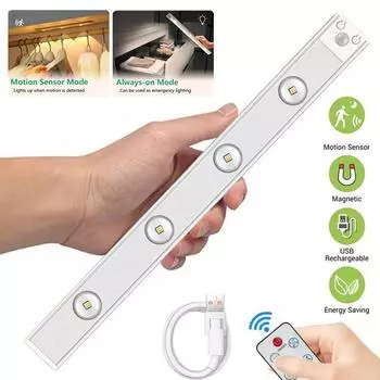 IRALAN Wireless LED Night Light Motion Sensor Light Closet Night Lamp For Kitchen Bedroom Detector Light Staircase Backlight No remote control