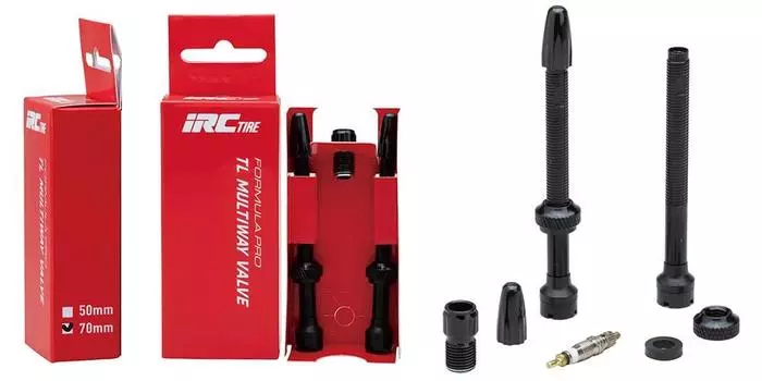 IRC Tire Bicycle Tire Formula Pro Tubeless Multiway Valve 70mm FORMULA PRO TL MULTIWAY VALVE 2 Pieces 999922 чёрный