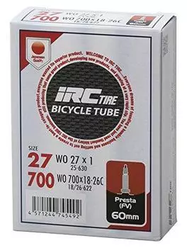 IRC Tire Bicycle Tube WO Presta Long Valve 60mm 1 Piece 271 70018C-26C чёрный