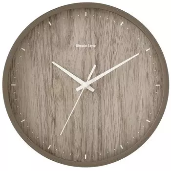 Iris Ohyama AC01-25-T Clock Wall Clock, Silent Design with Continuous Second Hand, Silent Design, Easy to Fit Interior Decoration, Diameter 9.8 inches