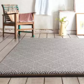 Iris Ohyama Carpet Rug Jacquard Rug 185 x 185 cm Total Thickness 3 cm Compatible with Hot Carpets 2 Tatami Water Repellent Sound Insulation Effect Low