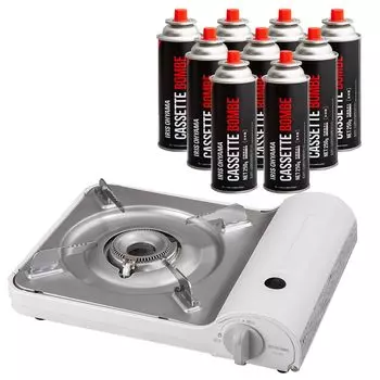 Iris Ohyama Cassette Stove Off White Cassette Cylinder 250g x 3 pieces x 3 sets [Set purchase] IGC-E1-W