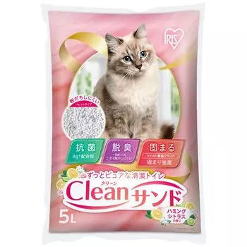 Iris Ohyama Cat Sand Hardening Clean Sand 5L Humming Citrus Scent CLS-5LH