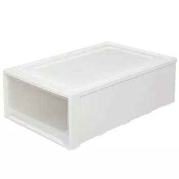 IRIS OHYAMA Chest Long Width 44 x Depth 74 x Height 23cm White/Clear MG-7423W