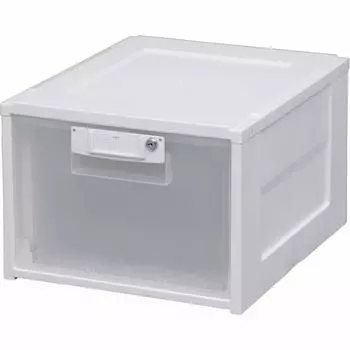 Iris Ohyama Chest Office with Key HG-301KA White/Clear