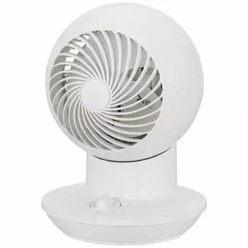 Iris Ohyama Circulator Mini Fan, 8 Tatami Mats, Left and Right Swing, Quiet, 3 Levels of Air Volume Adjustment, Powerful, Downward Air Blower, Compact