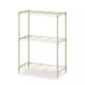 Iris Ohyama Colored Metal Rack Fit 3 Tiers Width 55 x Depth 30 x Height 78cm Greige CMF-55075