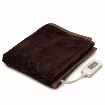 Iris Ohyama Electric 140 x 80 Comes with a Dust mite Power Energy Slide temperature Bed Cold Heating Fluffy Fully Dark Brown Blanket, Flannel,