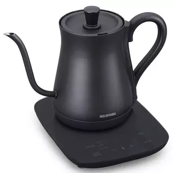 IRIS OHYAMA Electric Kettle, Temperature Adjustment, Drip Kettle, Kettle, 600ml, 10-level temperature adjustment, Keep warm setting, Automatic power
