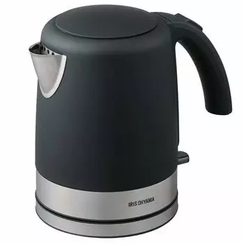 Iris Ohyama Electric Large Easy to Cleanable No Odor Equipped with Dry Cooking Prevention DesignKettle Black Kettle, Capacity, 1000ml, Clean, Filter,