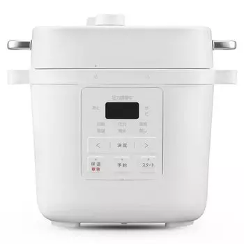 IRIS OHYAMA Electric Pressure Cooker 3L People Easy Cooking Easy Cleaning 7 Functions in 1 Automatic Menu 15 Recipe Book Included Off White 3~4