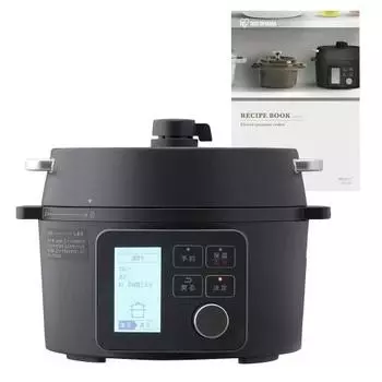 Iris Ohyama Electric Pressure Cooker, Pressure Cooker, 2.2L, For 1 to 2 People, Low Temperature Cooking, Tabletop Pot, Reservation Function, 69 Types
