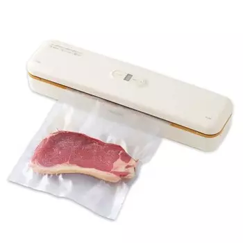 IRIS OHYAMA Food Sealer, Vacuum Packing Machine, Easy, 50kPa, Vacuum Preservation, Refrigerated, Freezing, Compact, Anti-Oxidation, Slices, Comes with