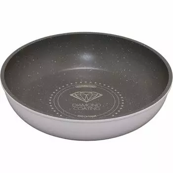 IRIS OHYAMA Frying Pan 26cm Gas Compatible with Removable Handle Lightweight Diamond Coated Pan White Marble Fire/IH ISN-F26