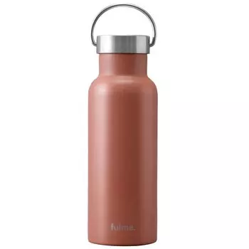 Iris Ohyama Fulme Water Bottle Tumbler Mug Bottle Stainless Steel 500ml Terracotta with Lid Handle Handle Heat Insulation Cold Insulation Vacuum