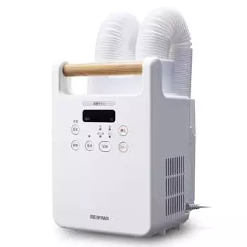 Iris Ohyama Futon Dryer, Futon Dryer, Compatible with 2 Futons and 2 Shoes, Kills Dust Mites, Colorie, Hot Air Function, No Mat Required, Wood Grain,