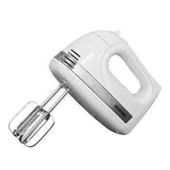 IRIS OHYAMA Hand mixer with power cord and case that can store the beater White PMK-H01-W