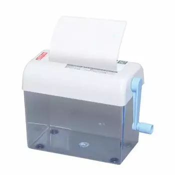IRIS OHYAMA Hand Shredder Home Tabletop Straight Cut Dust Box Compact H62ST Blue 1.5L