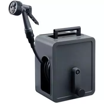 Iris Ohyama Hose Reel 20m Full Coverage Compact Hose Reel FCH-20MP Dark Gray Space Saving Compact Lightweight