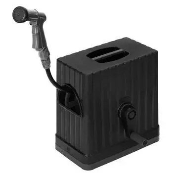 Iris Ohyama Hose Reel Full Cover Hose Reel EX 20M Watering Hose Water Hose Gardening Dark Gray/Black FHEXN-20