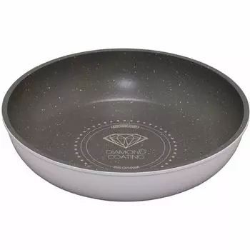 IRIS OHYAMA IH Compatible Frying Pan 28cm Diamond Coated Pan White Marble KITCHEN CHEF ISN-F28