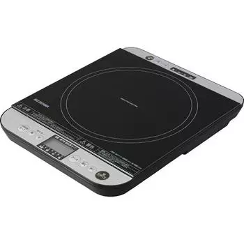IRIS OHYAMA IH Cooking 1 IH Cooking Heater with Both Sides Operation 7 Levels of Firepower Black Stove, Burner, LCD, 1400W, Panel, Tabletop,